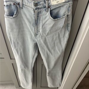 Abercrombie slim straight ultra high rise  Light Blue Jeans